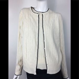 Ann Taylor Cashmere Two Piece Sweater Crew L